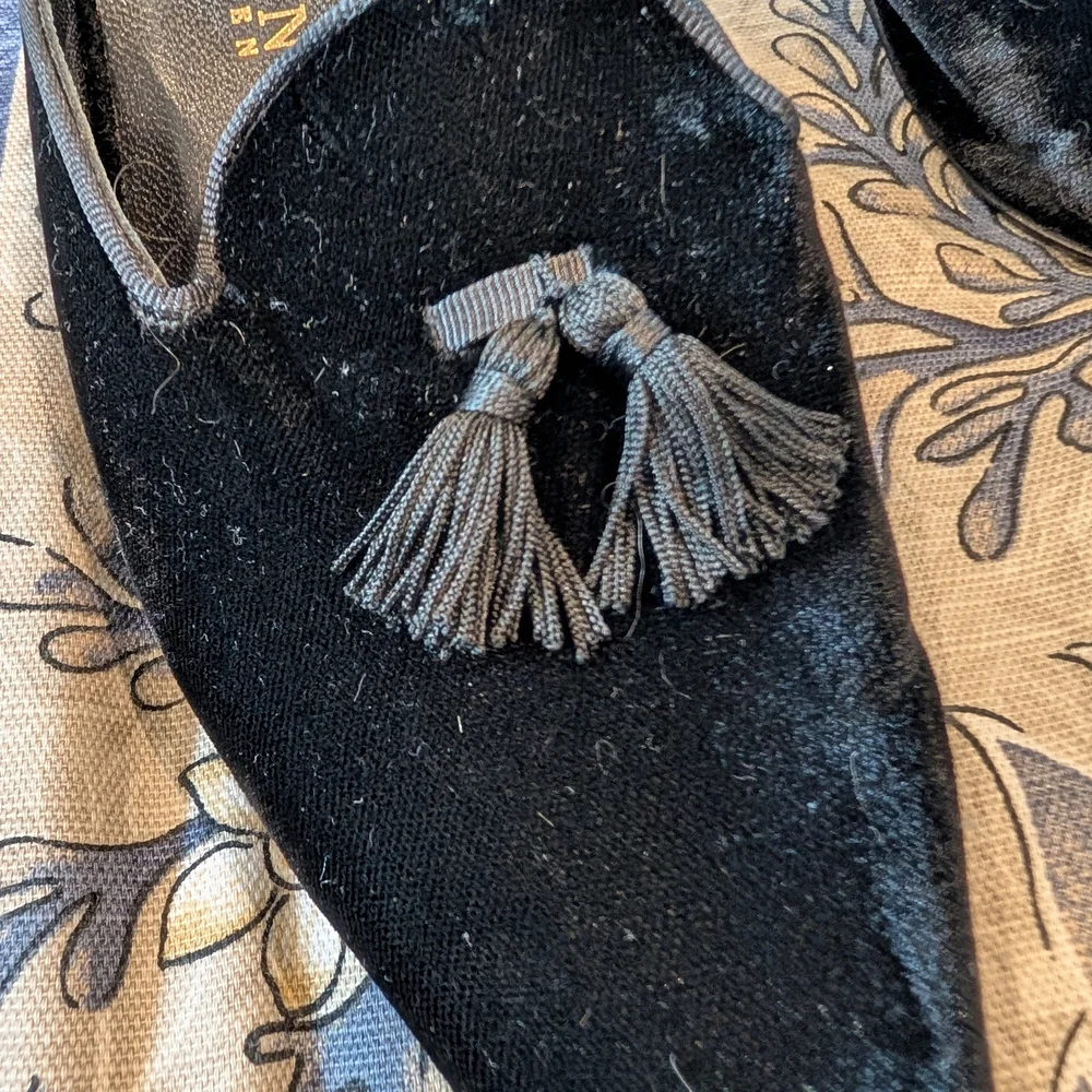 Ralph Lauren Black Tassel Women's Mules - Picture 3 of 4